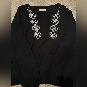 Abercrombie & Fitch Navy Top with White Pattern